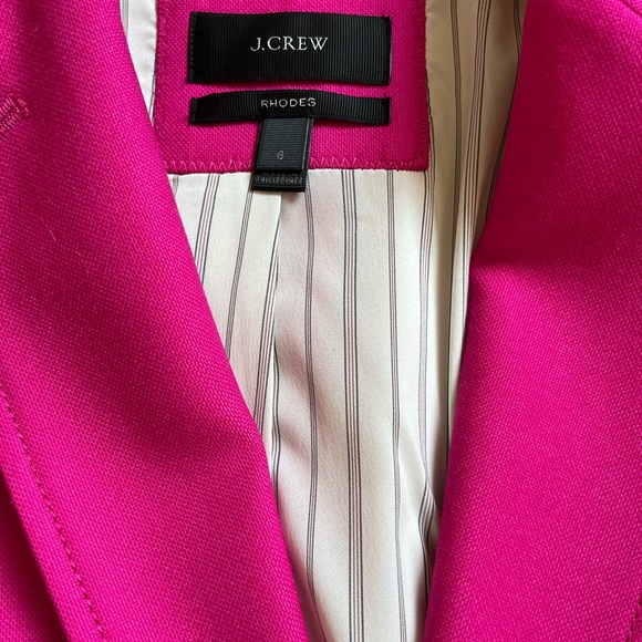 J. Crew Pink Tailored Blazer with Notched Lapels - Picture 2 of 2